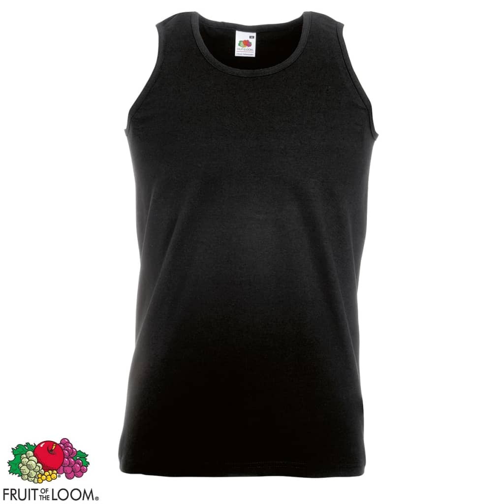 5 Fruit of the Loom Value Weight Tank Top Cotton Black XL